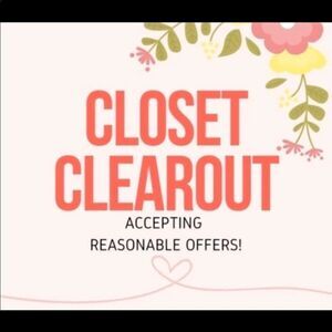 Closet Clear-out Happening Now-Reasonable Offers